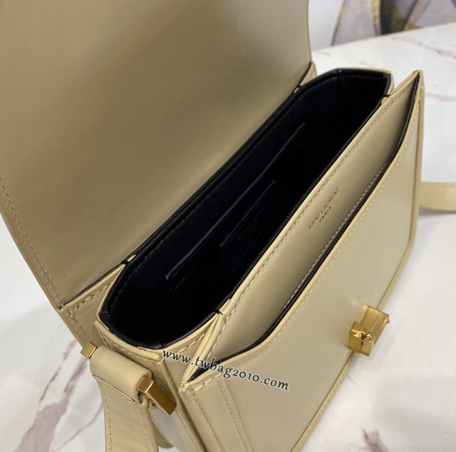 YSL专柜款女包 聖羅蘭經典款MONOGRAM金屬旋扣小號郵差包 YSL肩背斜挎包 634306  jjh1086